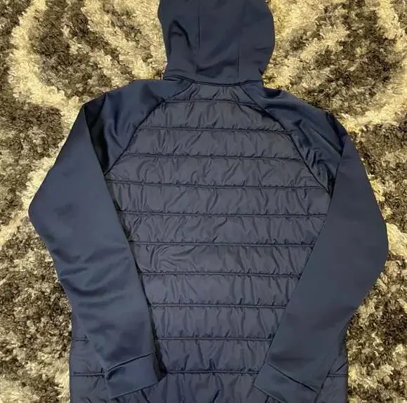 Nike Men's Therma Winterized Full-Zip Training Hoodie Navy Blue - Picture 2 of 3